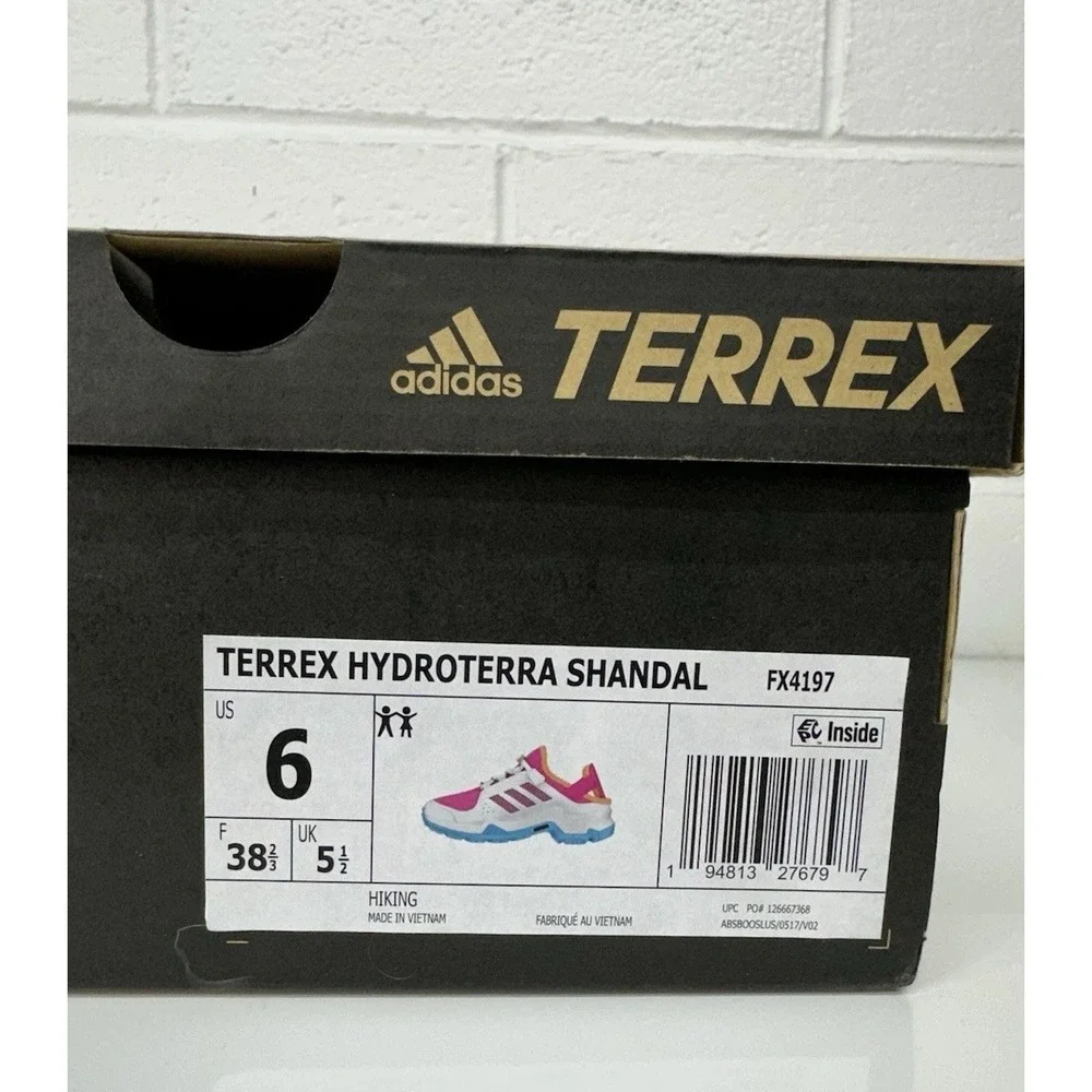 New Big Girl's Size 6‎ Adidas Terrex Hydroterra Shandal - Pink/Sky Blue/White